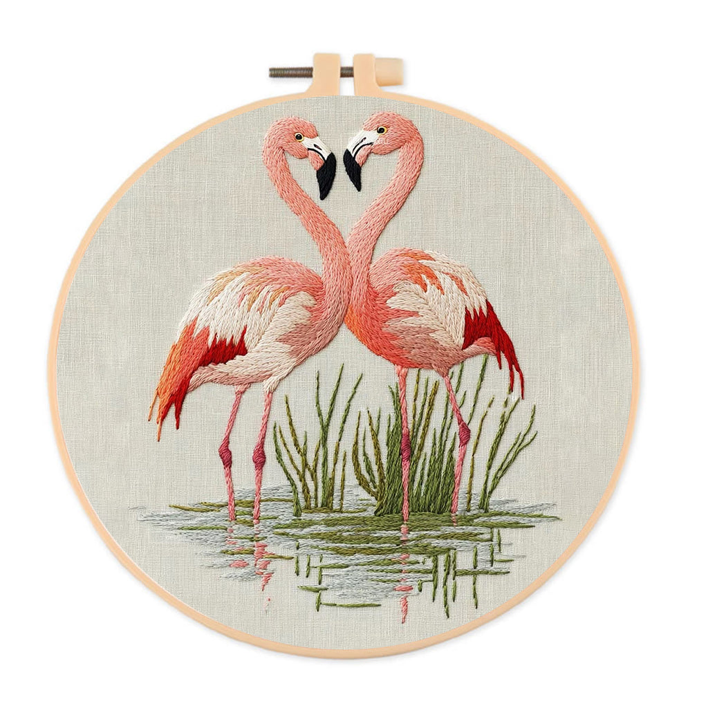 Rubbyoo Embroidery Kit- Fabulous Flamingo - image 0