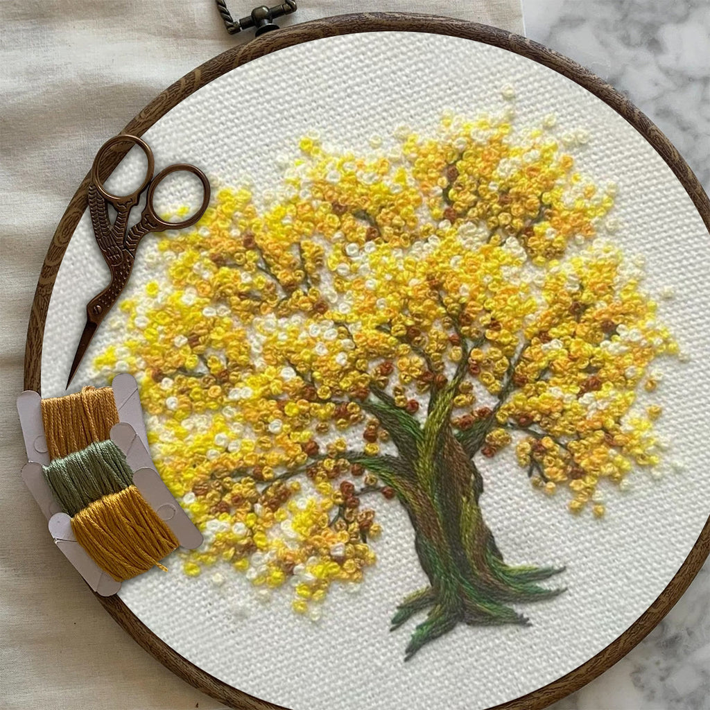 Rubbyoo Embroidery Kit-   Yellow Blooming Tree - image 6