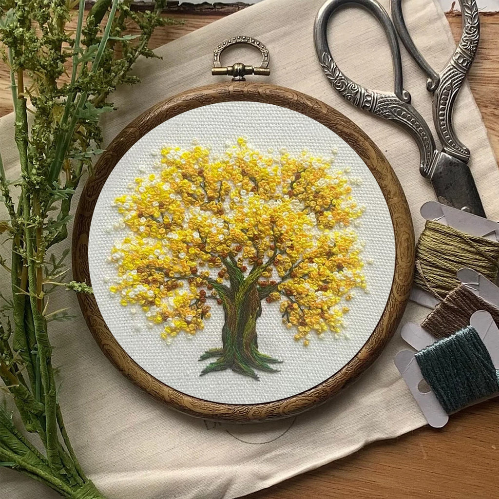 Rubbyoo Embroidery Kit-   Yellow Blooming Tree - image 7