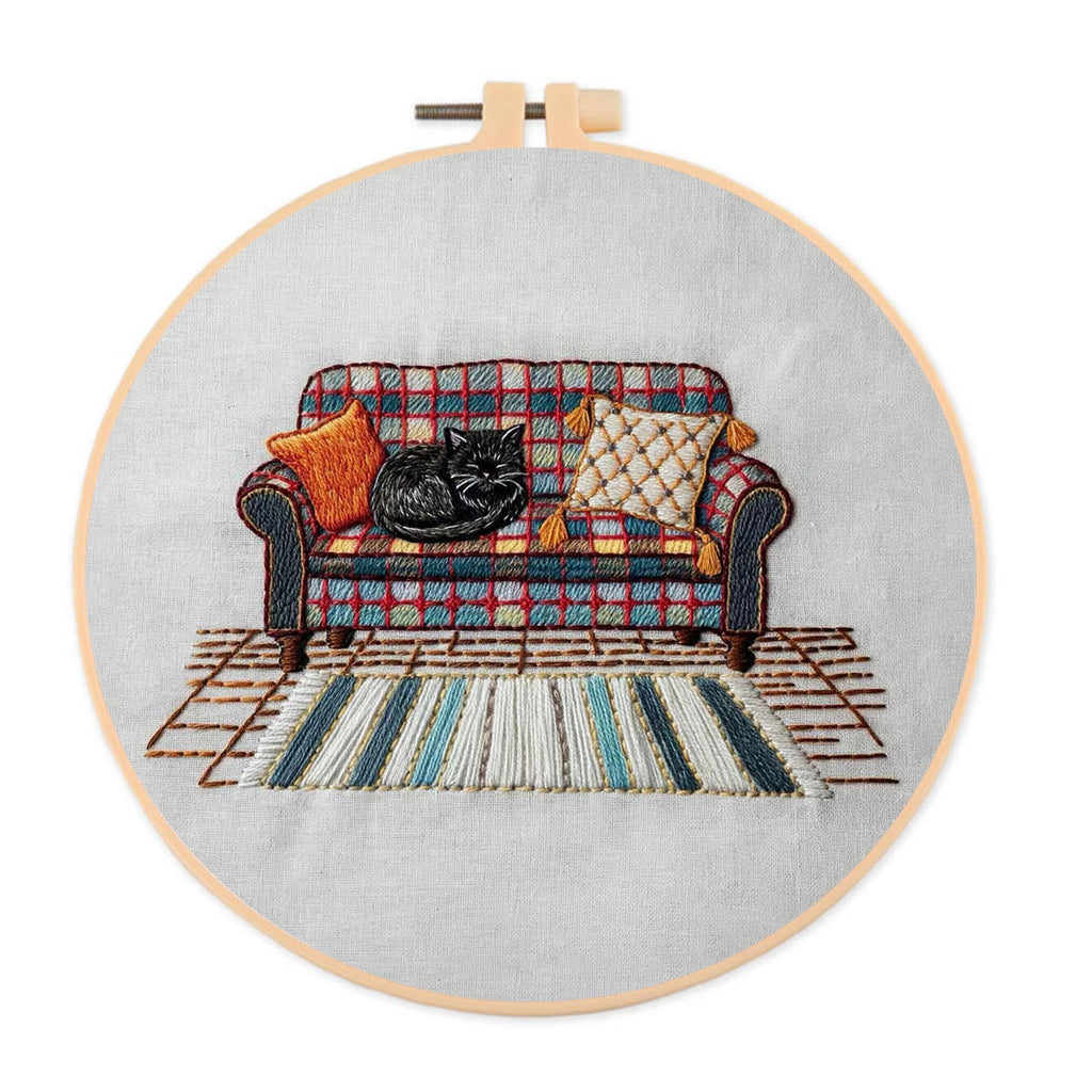 Rubbyoo Embroidery Kit-  Home Scene Cat  - image 0