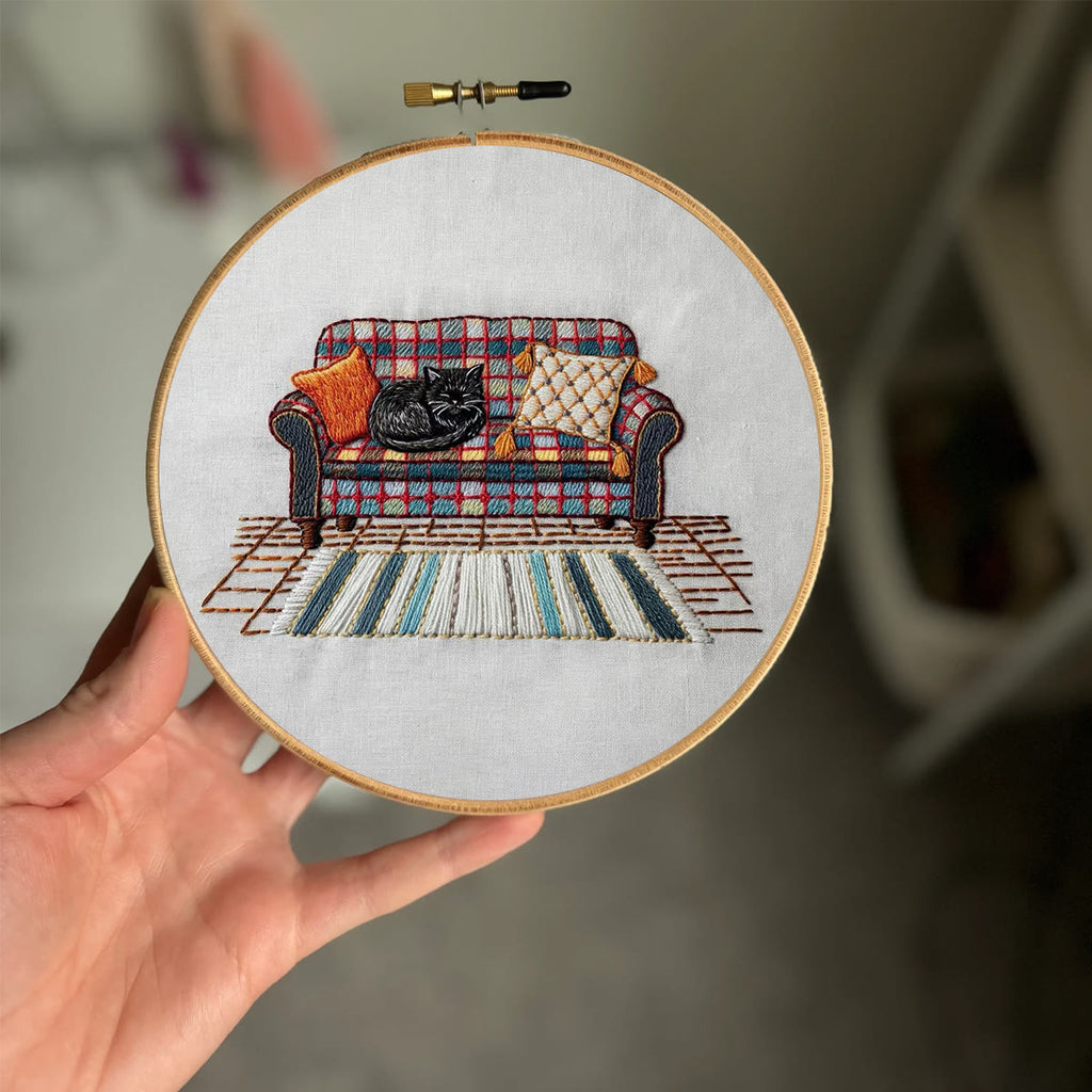 Rubbyoo Embroidery Kit-  Home Scene Cat  - image 1