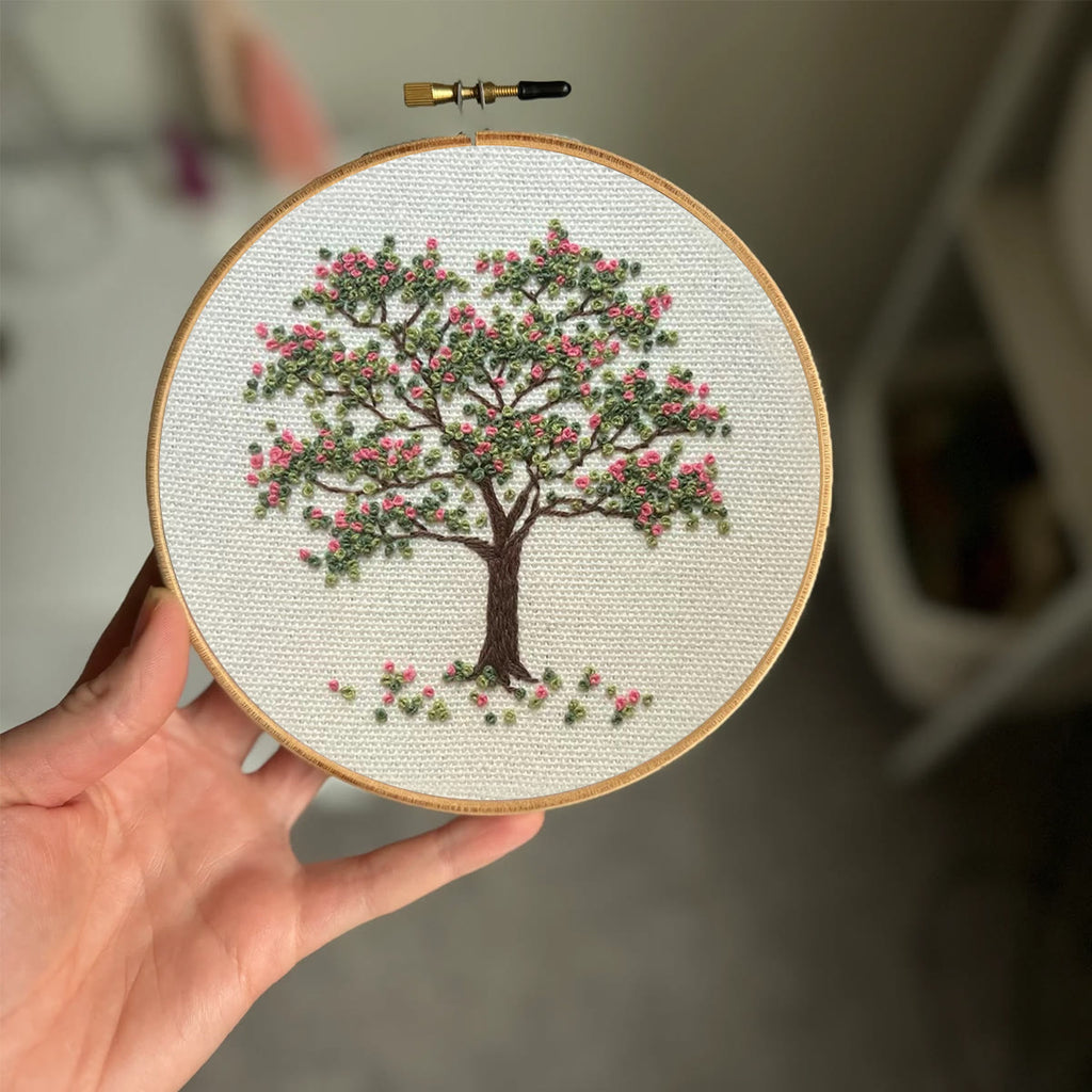 Rubbyoo Embroidery Kit-  Pink Flower Tree - image 1