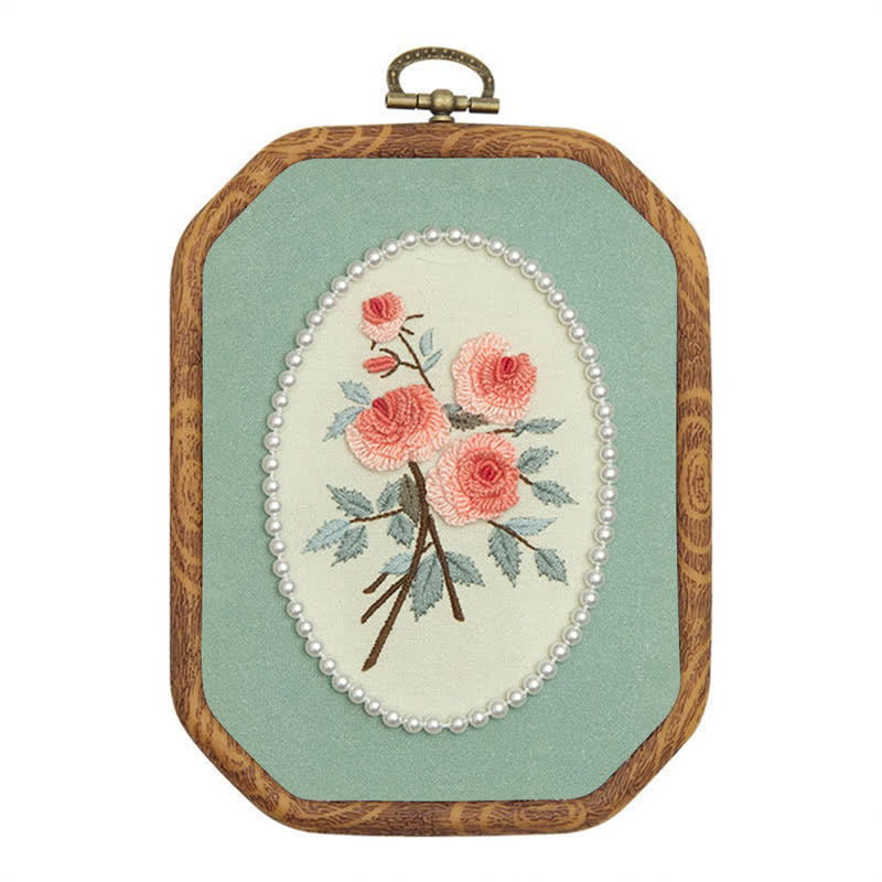 Rubbyoo Embroidery Kit- Pearl Flower Handmade Diy Kit - image 0