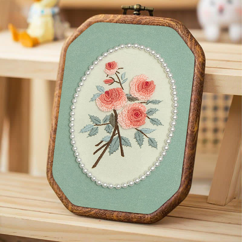 Rubbyoo Embroidery Kit- Pearl Flower Handmade Diy Kit - image 2