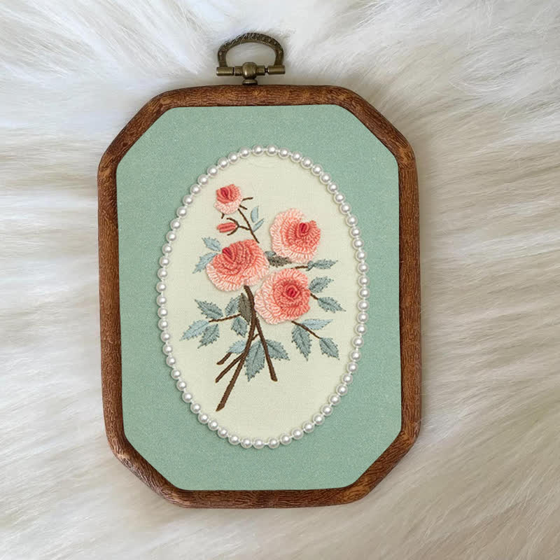 Rubbyoo Embroidery Kit- Pearl Flower Handmade Diy Kit - image 6