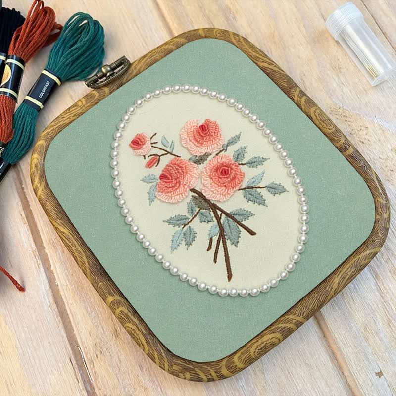 Rubbyoo Embroidery Kit- Pearl Flower Handmade Diy Kit - image 9