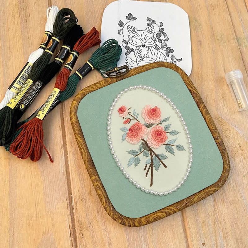 Rubbyoo Embroidery Kit- Pearl Flower Handmade Diy Kit - image 8