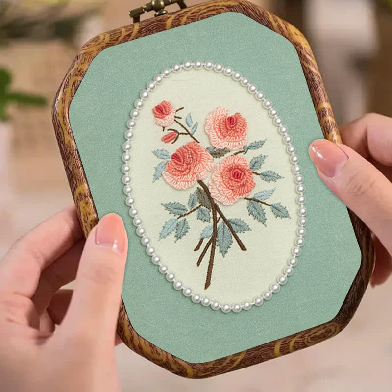 Rubbyoo Embroidery Kit- Pearl Flower Handmade Diy Kit - image 4