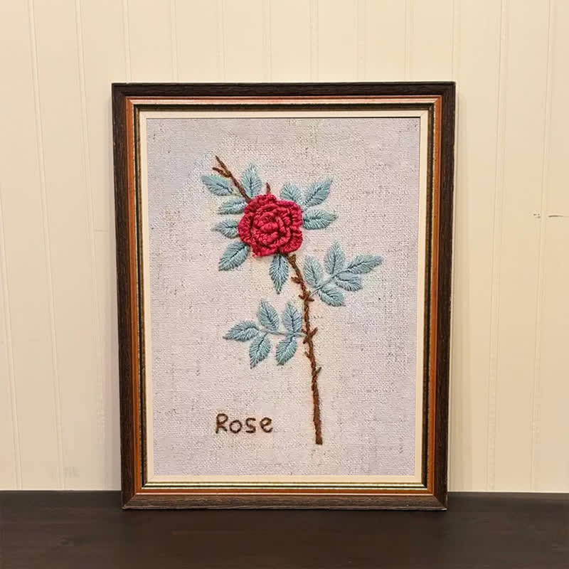 Rubbyoo Embroidery Kit- Rose Flower Needlecraft Kit - image 1