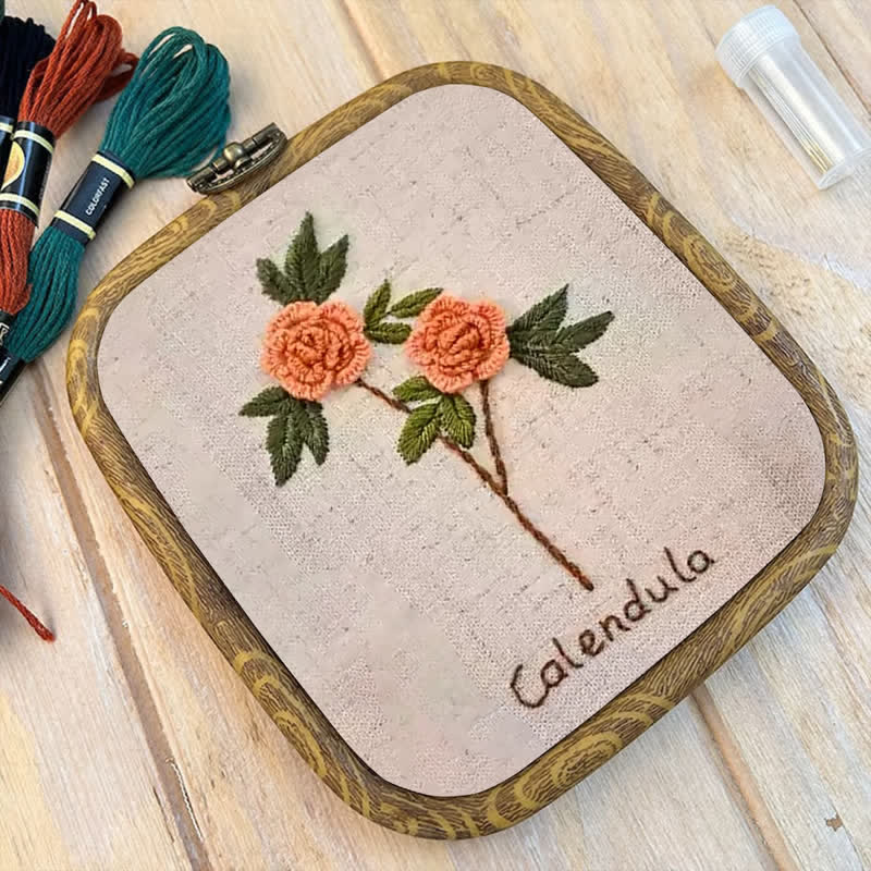 Rubbyoo Embroidery Kit- Flower Garden Calendula Needlecraft Kit - image 8