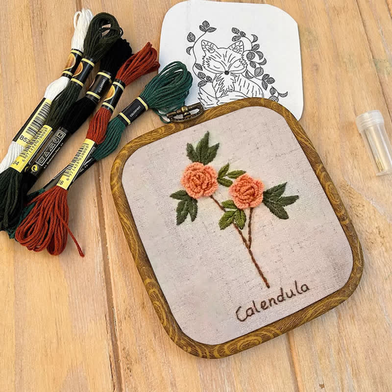 Rubbyoo Embroidery Kit- Flower Garden Calendula Needlecraft Kit - image 9