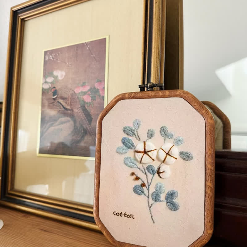 Rubbyoo Embroidery Kit- Flower Garden Cotton Wall Art - image 2