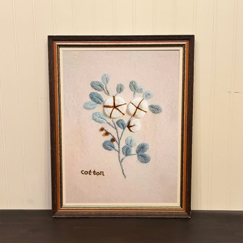 Rubbyoo Embroidery Kit- Flower Garden Cotton Wall Art - image 1