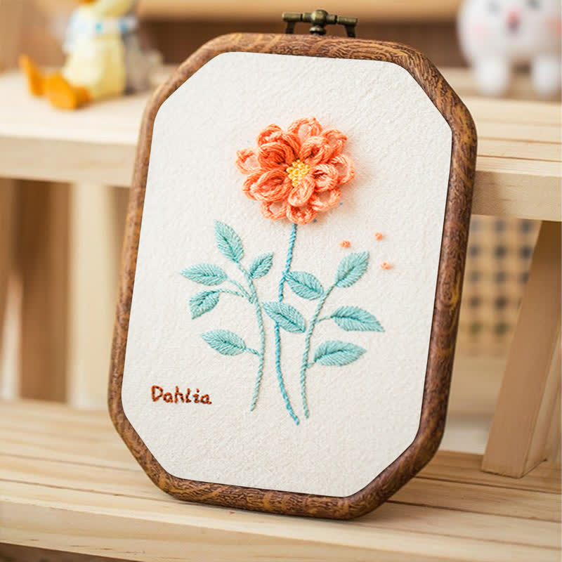 Rubbyoo Embroidery Kit- Dahlia For Beginners Kit - image 2