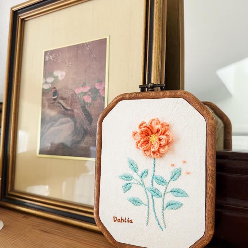 Rubbyoo Embroidery Kit- Dahlia For Beginners Kit - image 3