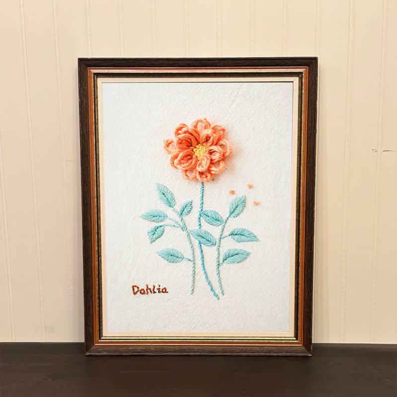 Rubbyoo Embroidery Kit- Dahlia For Beginners Kit - image 1