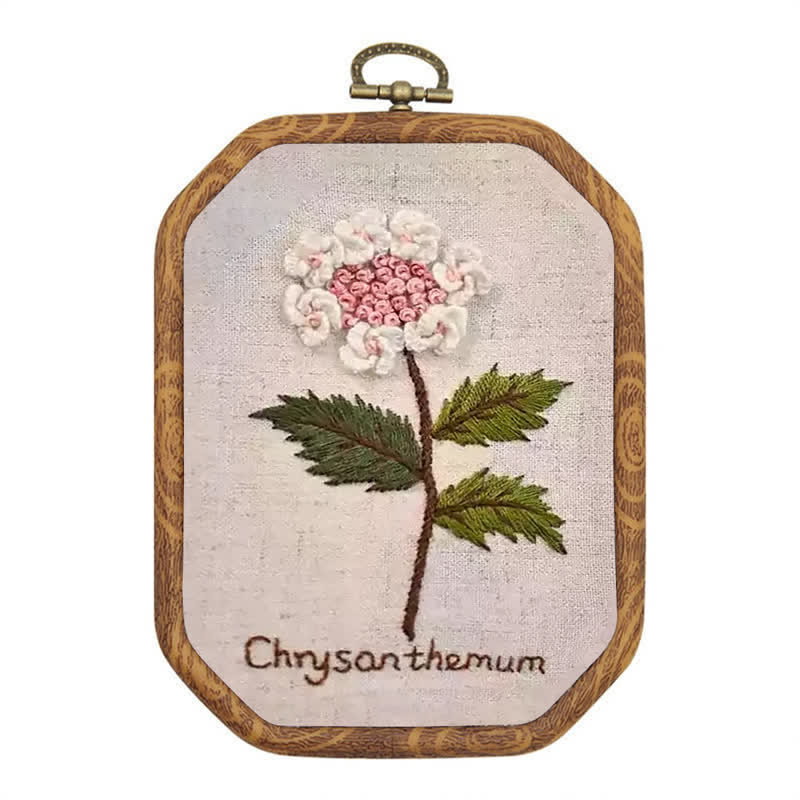 Rubbyoo Embroidery Kit- Chrysanthemum Cross Stitch Diy Kit - image 0
