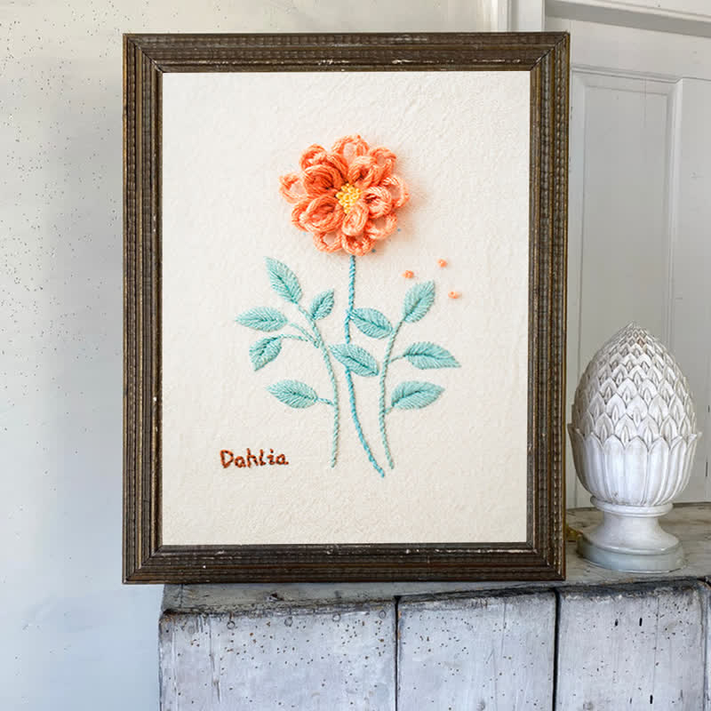 Rubbyoo Embroidery Kit- Dahlia For Beginners Kit - image 5