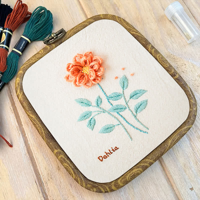 Rubbyoo Embroidery Kit- Dahlia For Beginners Kit - image 8