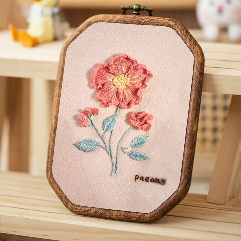 Rubbyoo Embroidery Kit- Flower Garden Paeony DIY Craft Kits - image 4