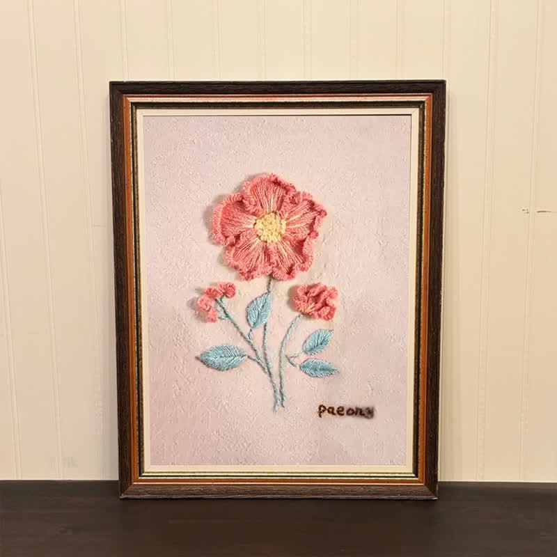 Rubbyoo Embroidery Kit- Flower Garden Paeony DIY Craft Kits - image 1