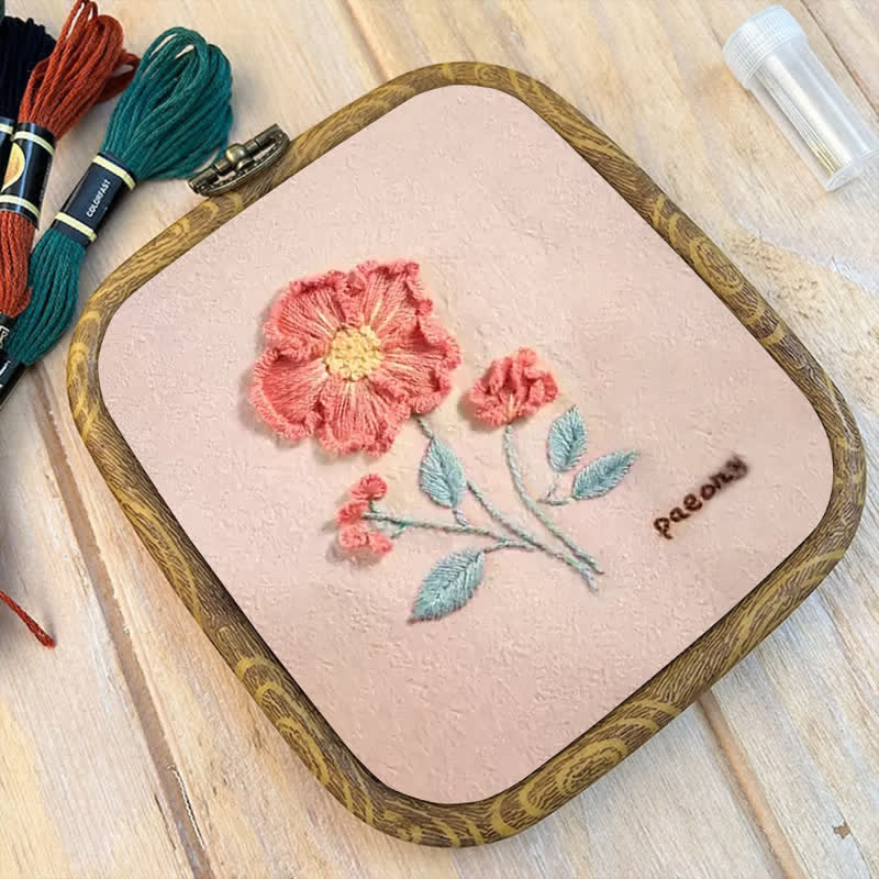 Rubbyoo Embroidery Kit- Flower Garden Paeony DIY Craft Kits - image 8