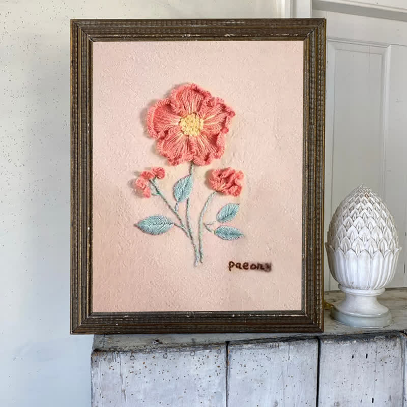 Rubbyoo Embroidery Kit- Flower Garden Paeony DIY Craft Kits - image 5