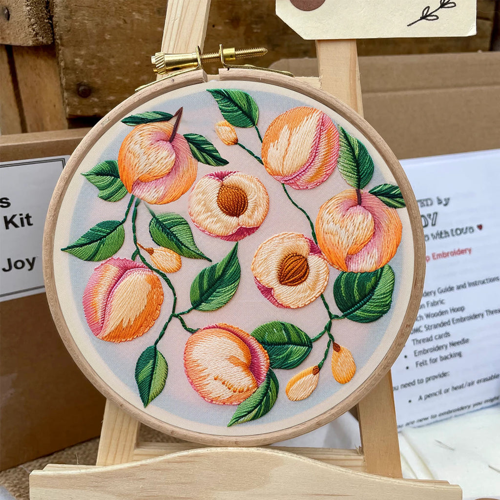 Rubbyoo Embroidery Kit-  Peach Petals - image 4