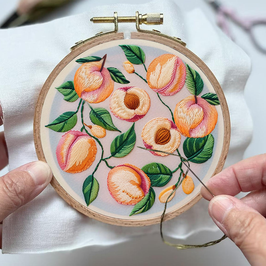 Rubbyoo Embroidery Kit-  Peach Petals - image 3