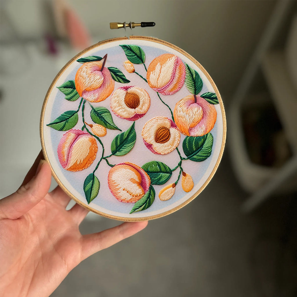 Rubbyoo Embroidery Kit-  Peach Petals - image 1