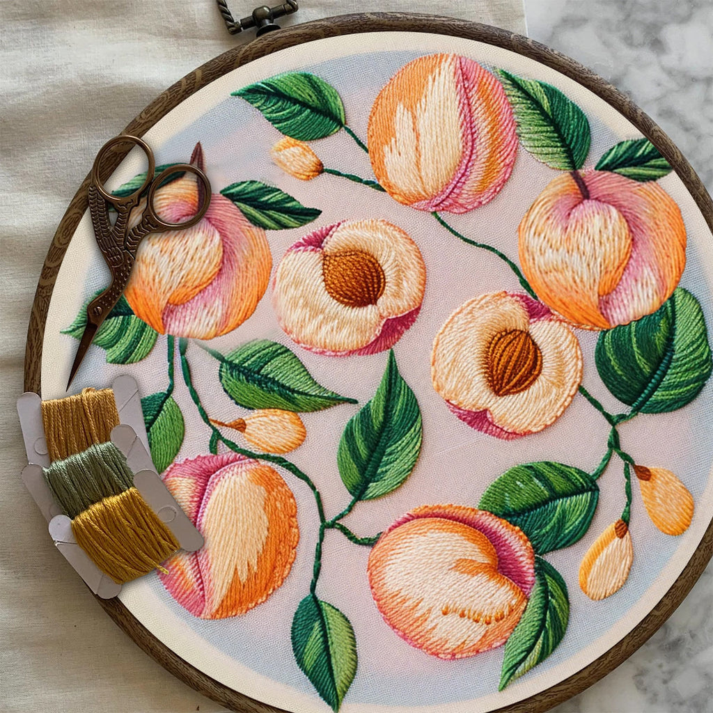 Rubbyoo Embroidery Kit-  Peach Petals - image 7