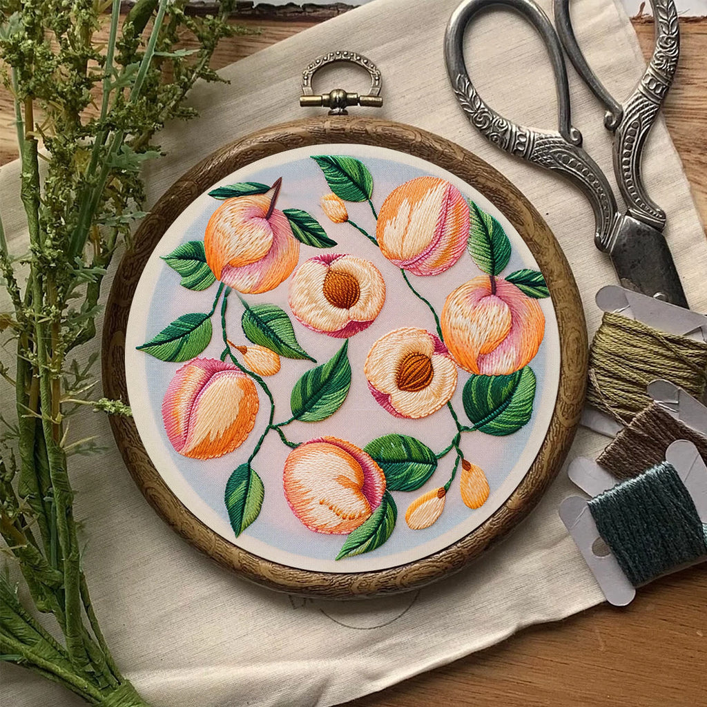 Rubbyoo Embroidery Kit-  Peach Petals - image 6