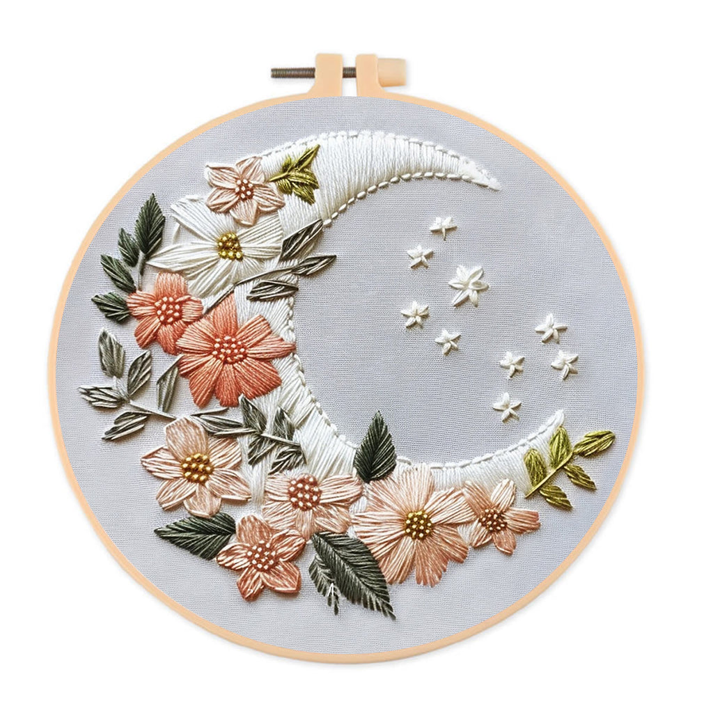 Rubbyoo Embroidery Kit-  Floral Moon - image 0