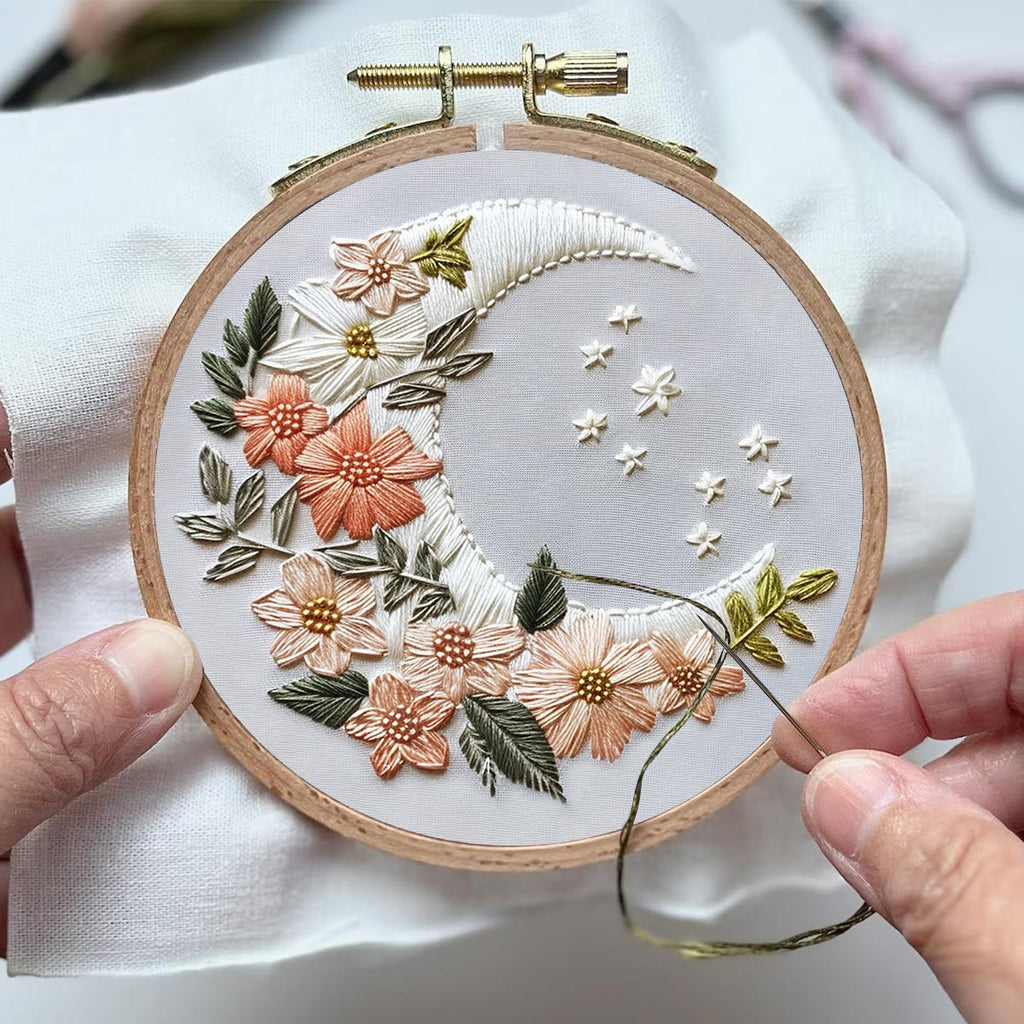 Rubbyoo Embroidery Kit-  Floral Moon - image 3