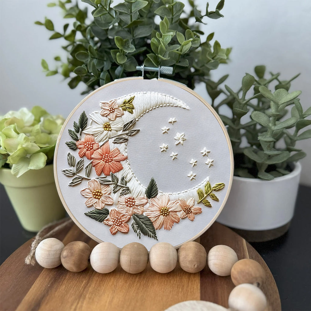 Rubbyoo Embroidery Kit-  Floral Moon - image 2