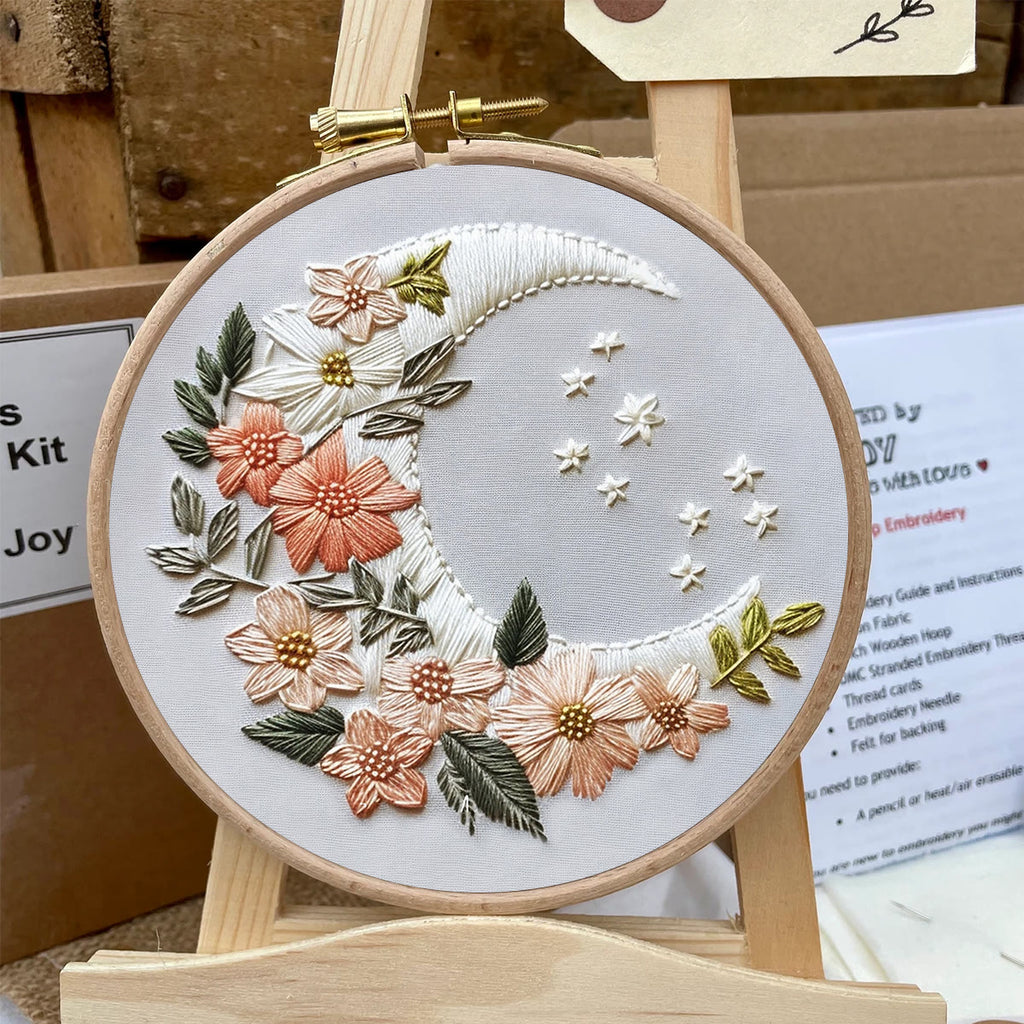 Rubbyoo Embroidery Kit-  Floral Moon - image 4