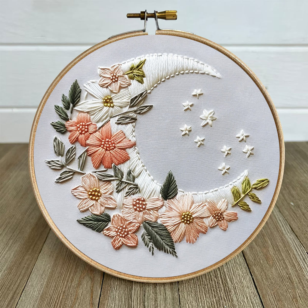 Rubbyoo Embroidery Kit-  Floral Moon - image 6