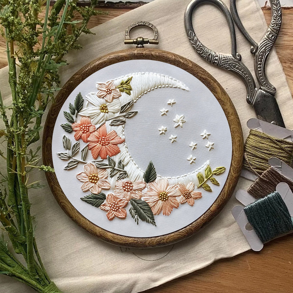 Rubbyoo Embroidery Kit-  Floral Moon - image 5