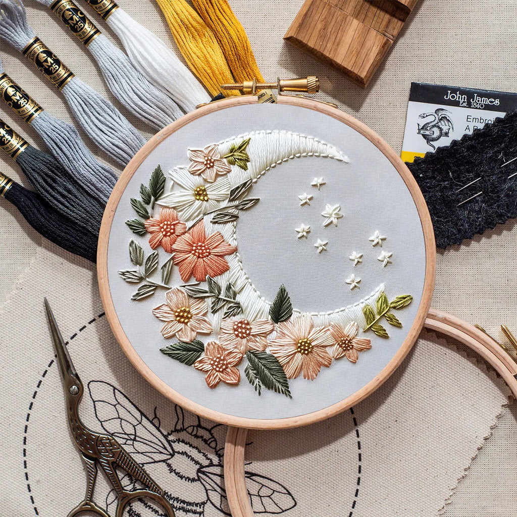 Rubbyoo Embroidery Kit-  Floral Moon - image 8