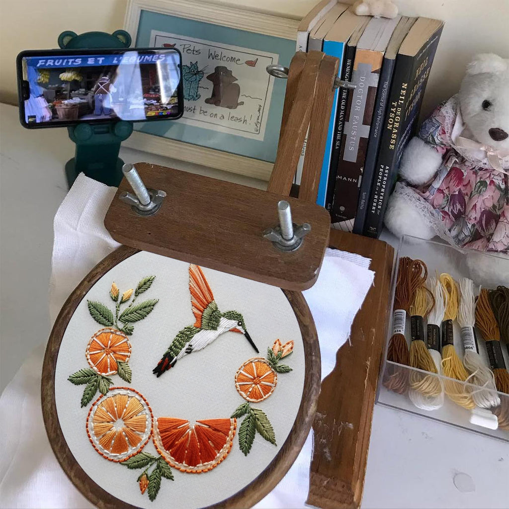 Rubbyoo Embroidery Kit-   Orange Hummingbird - image 5