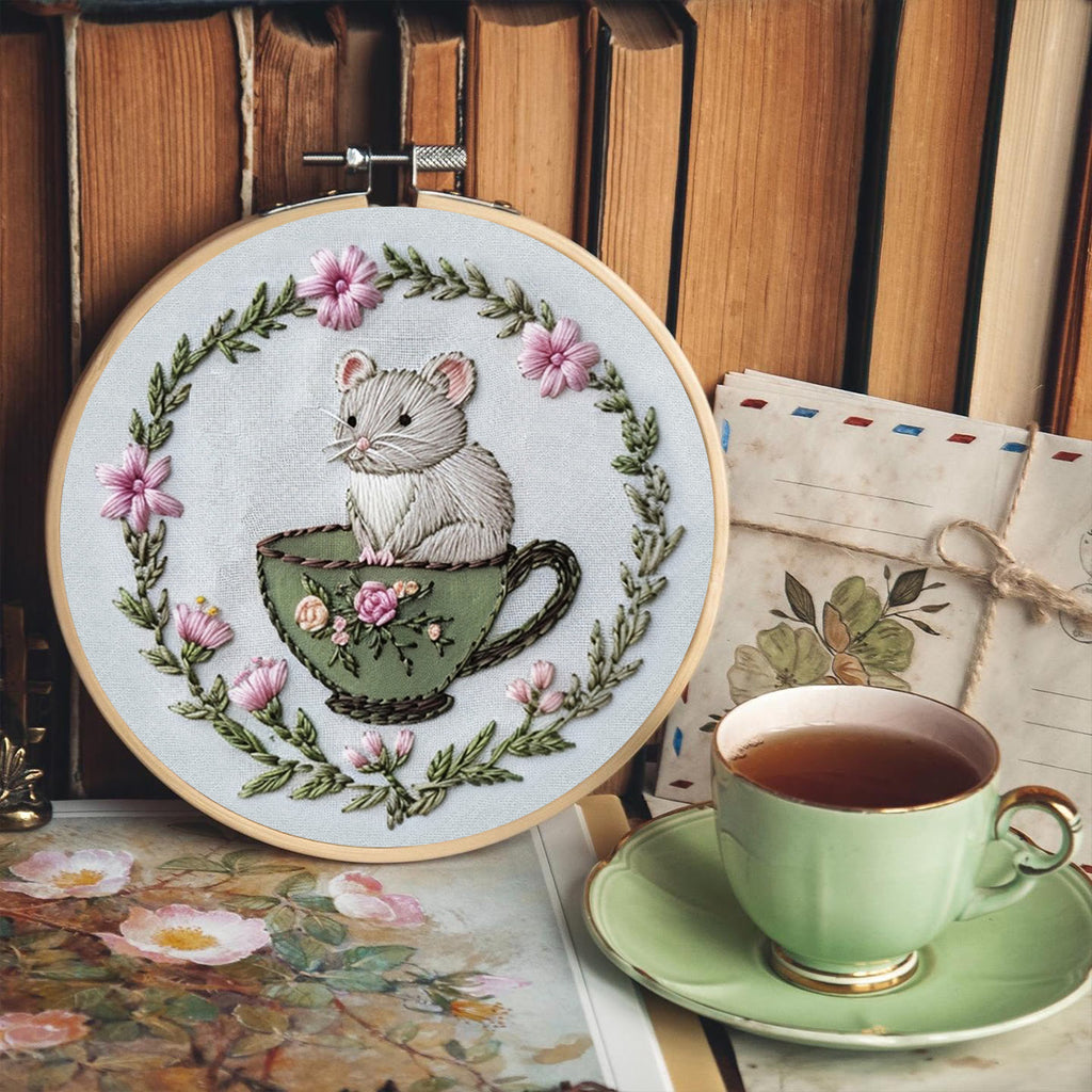 Rubbyoo Embroidery Kit-  Cup Mouse - image 7