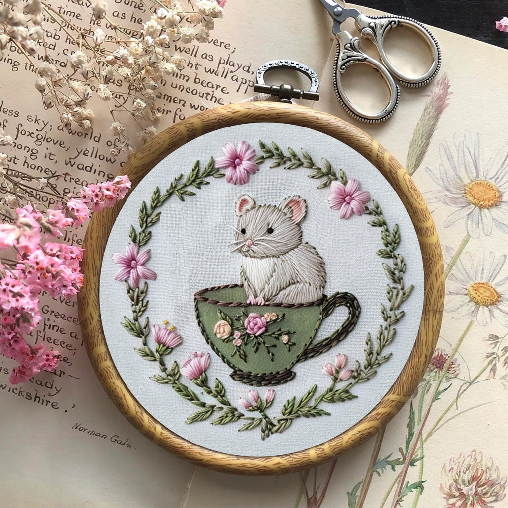 Rubbyoo Embroidery Kit-  Cup Mouse - image 6