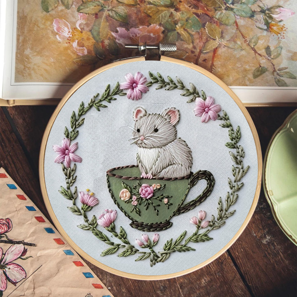 Rubbyoo Embroidery Kit-  Cup Mouse - image 8