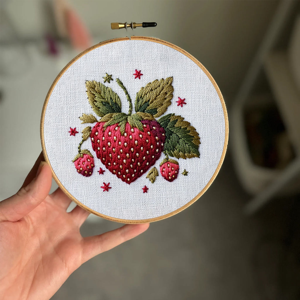 Rubbyoo Embroidery Kit- Cute Strawberry - image 1