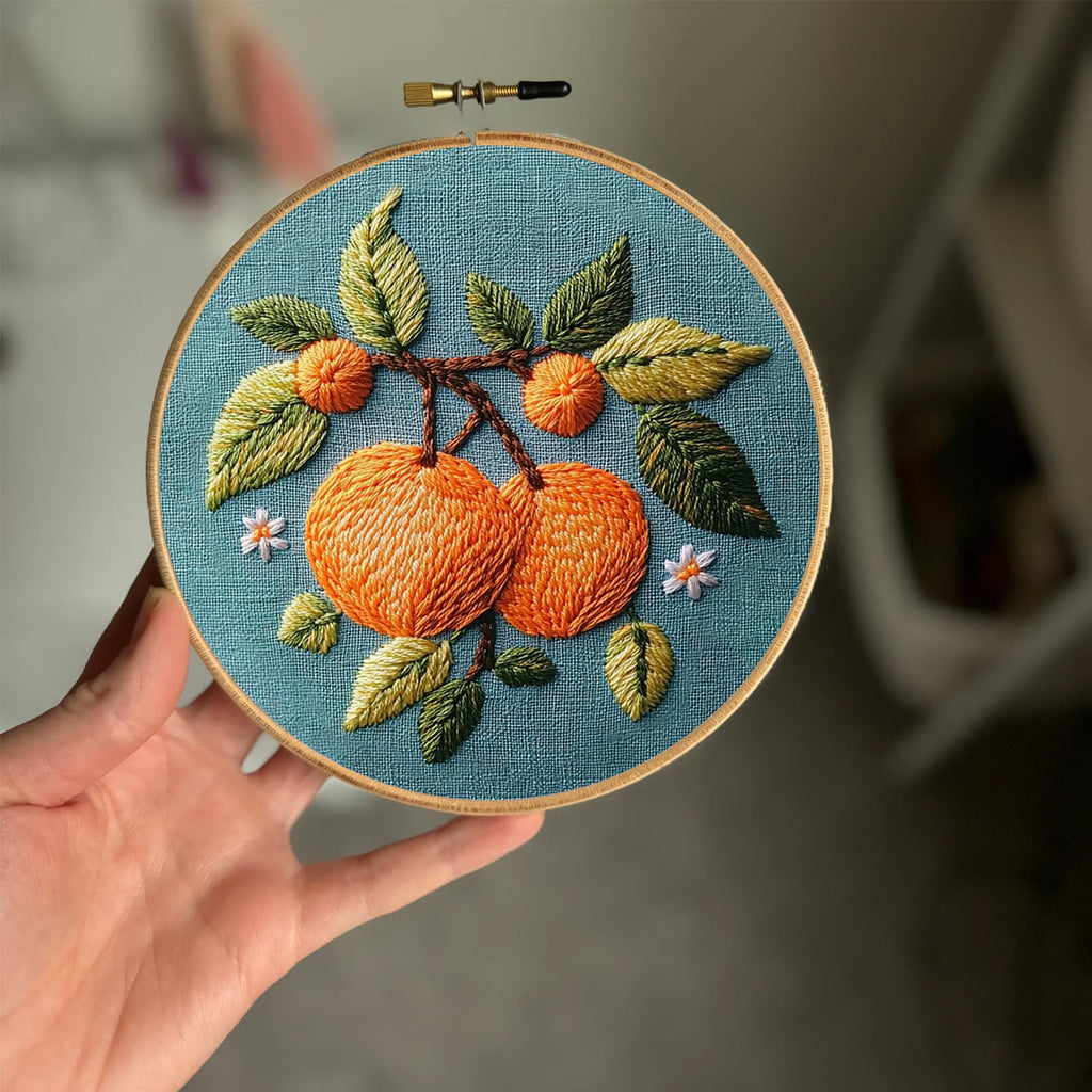 Rubbyoo Embroidery Kit-  Branch Oranges - image 1