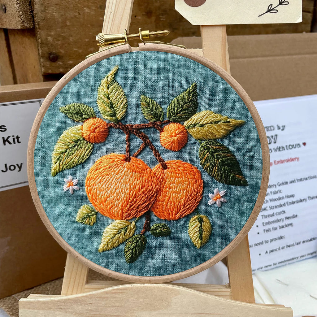 Rubbyoo Embroidery Kit-  Branch Oranges - image 4