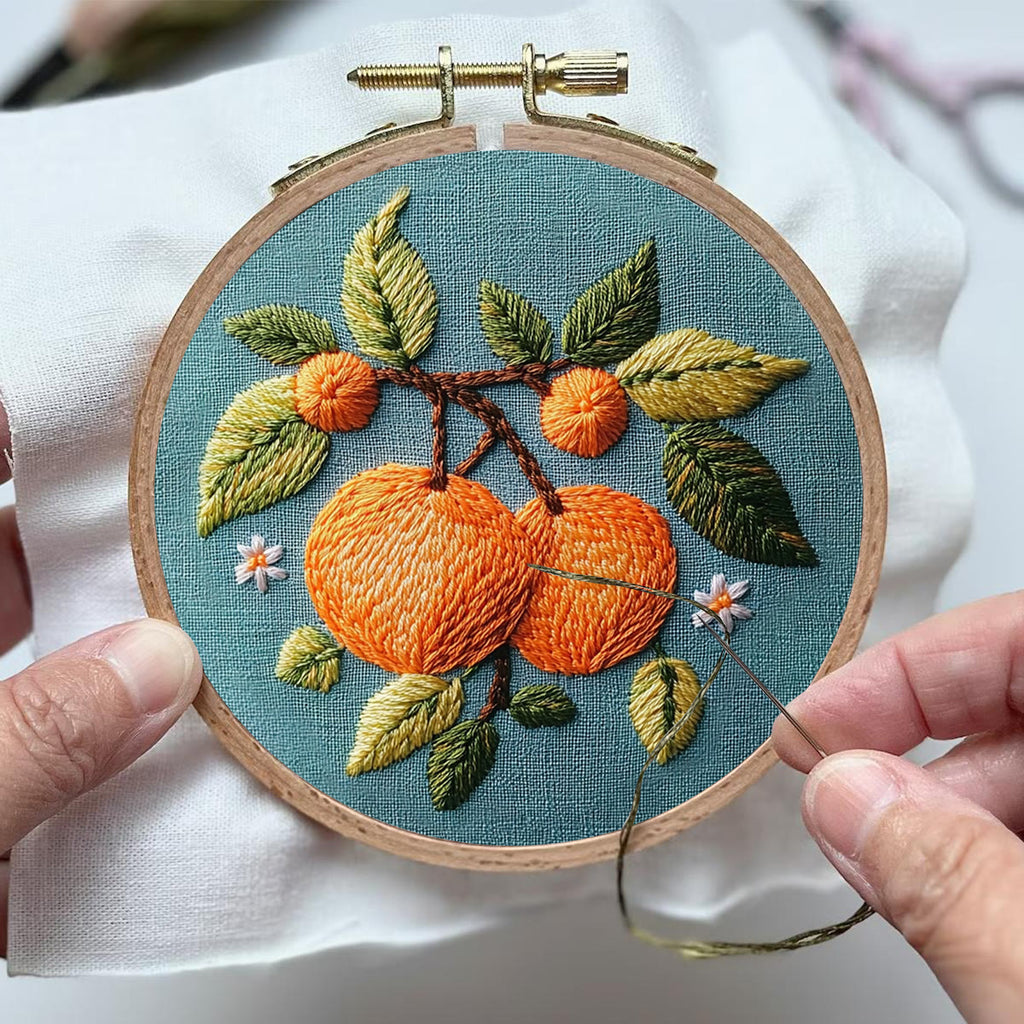 Rubbyoo Embroidery Kit-  Branch Oranges - image 2