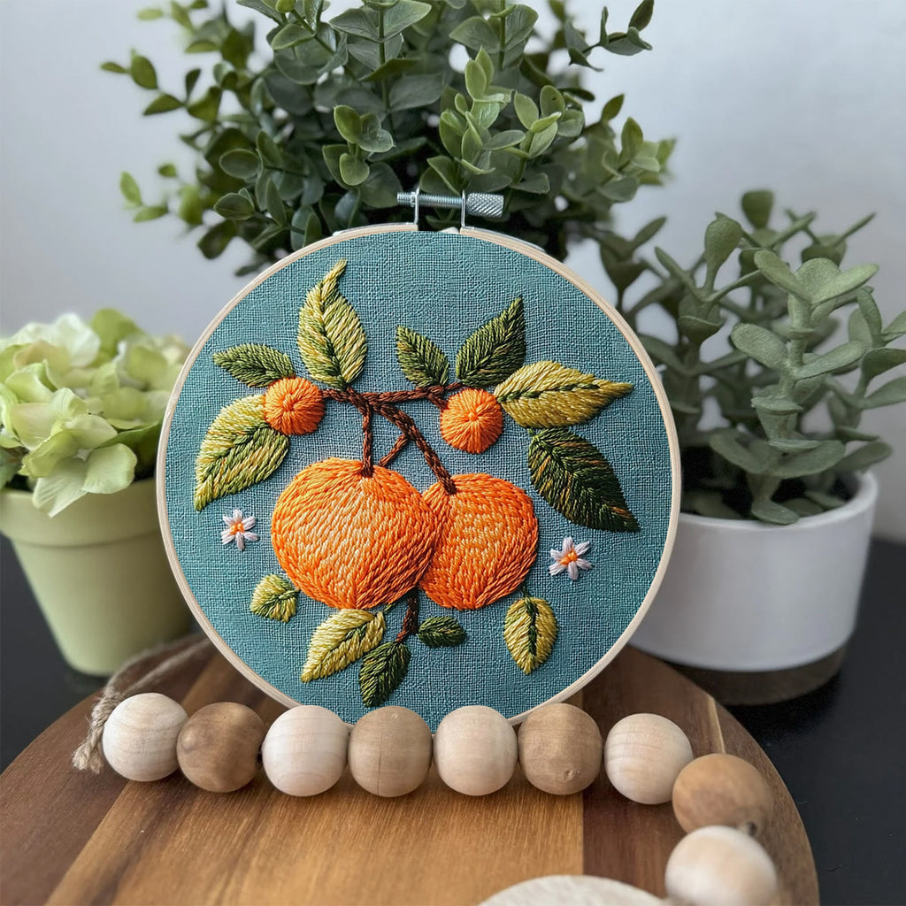 Rubbyoo Embroidery Kit-  Branch Oranges - image 3