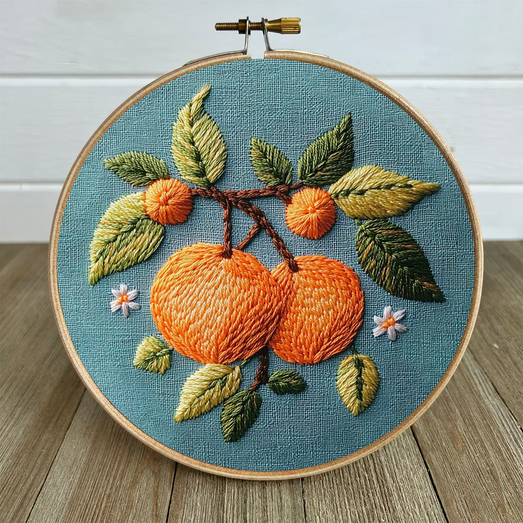 Rubbyoo Embroidery Kit-  Branch Oranges - image 5
