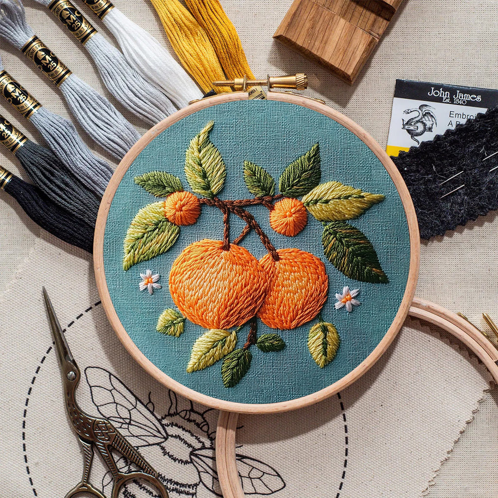 Rubbyoo Embroidery Kit-  Branch Oranges - image 8